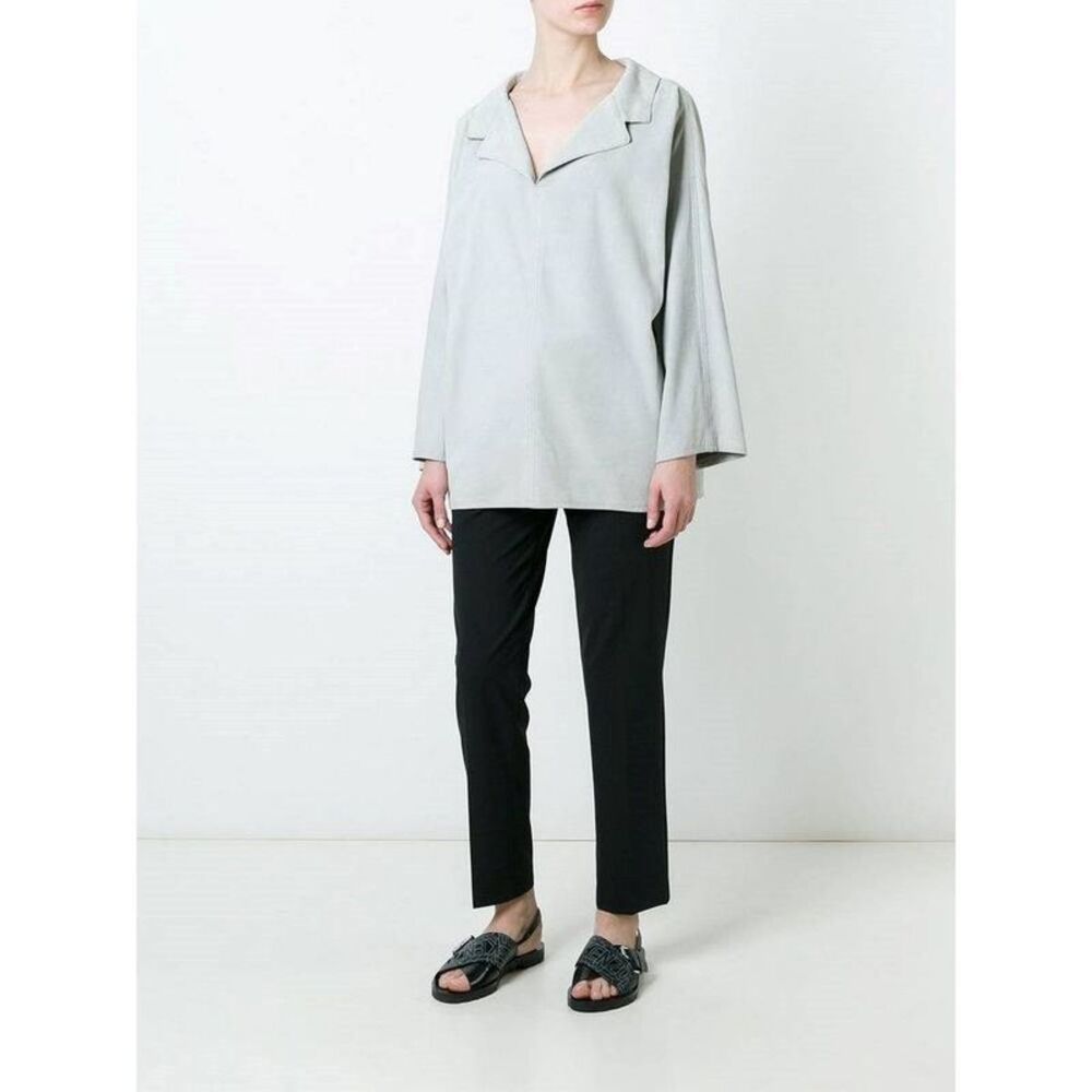 Kenzo Relaxed-Fit Suede Blouse - Picture 4 of 8